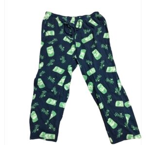 M6) Sprite x Coca-Cola Men’s Sleep Pants XL (40–42) – Black & Green Soda Lounge